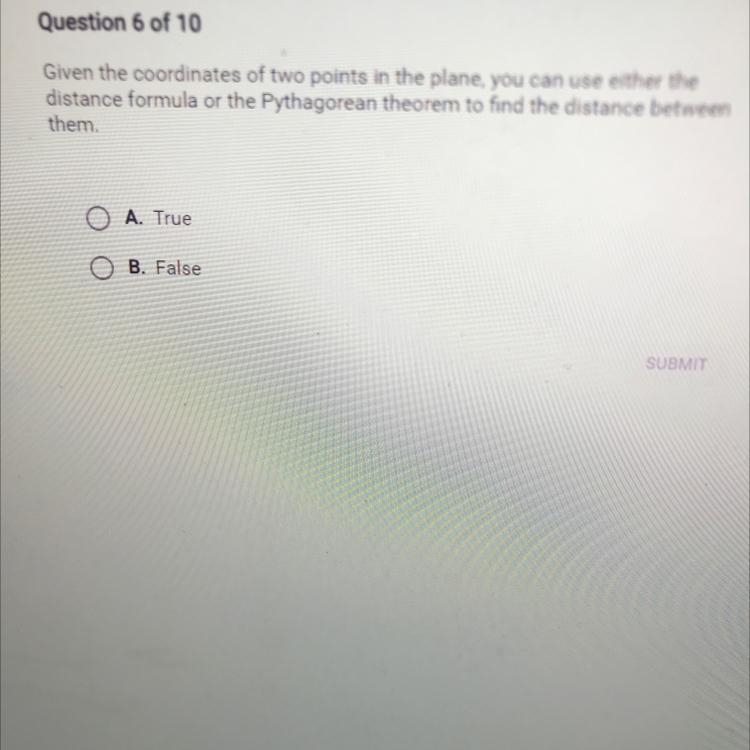 Given the coordinates of two points in the plane you can can use either the distance-example-1