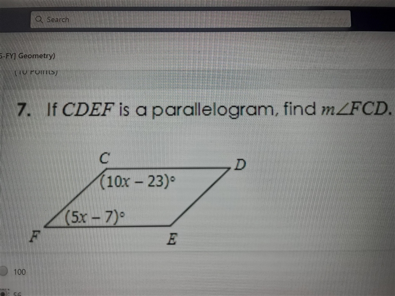 32ED22x14x42 + 4C СFGiven CDEF is a parallelogram, find x and z.-example-1