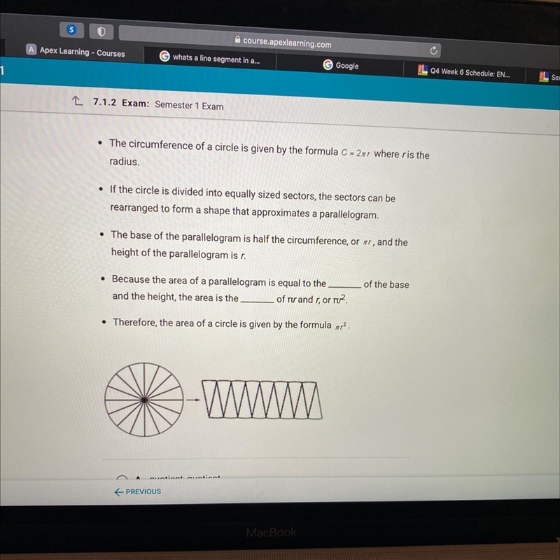 • The circumference of a circle is given by the formula C = 287 where ris theradius-example-1