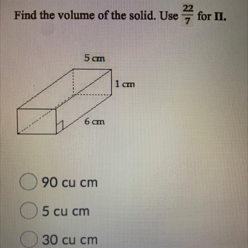 Find the volume of the solid. Use 22/7 for II-example-1