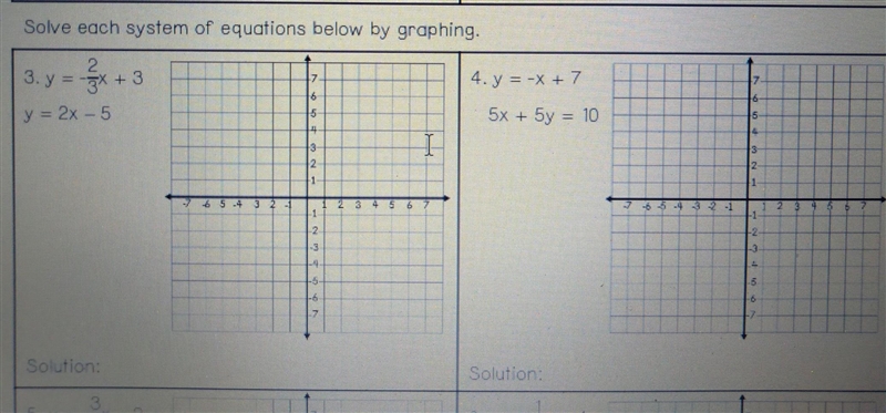 Solve each system of equation below by graphing. PLEASEE HELPPPP​-example-1