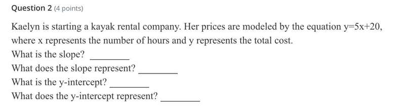 What is the slope What does the slope represent What is the y-intercept What does-example-1