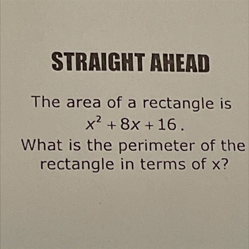 “Straight Ahead” isn’t part of the problem, that is just what this section of the-example-1