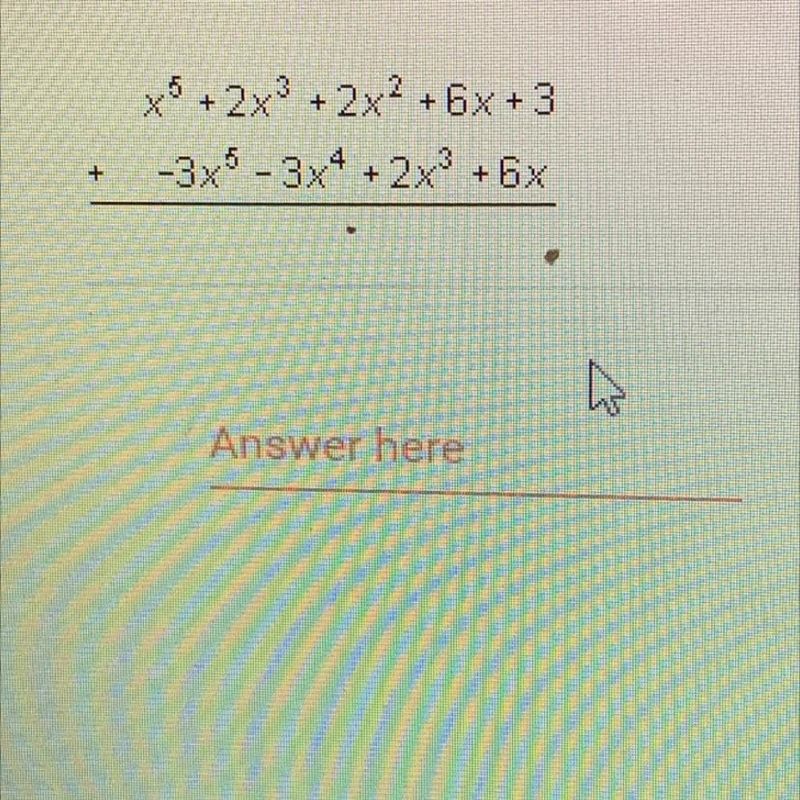 Which polynomial represents the sum below?(4x2 + 3x + 4) + (-346 - 4x5 - 2x2 + 5x-example-1