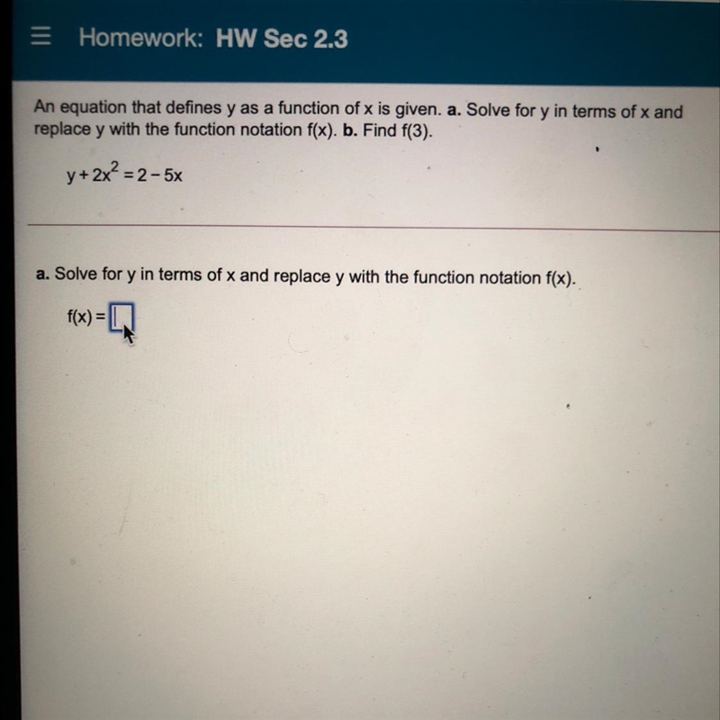 Solve for y in terms of x-example-1