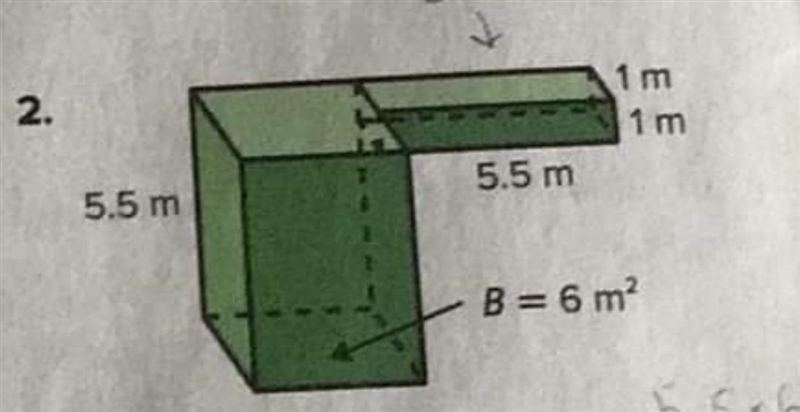 Find the volumn with the dimensions in the picture below-example-1