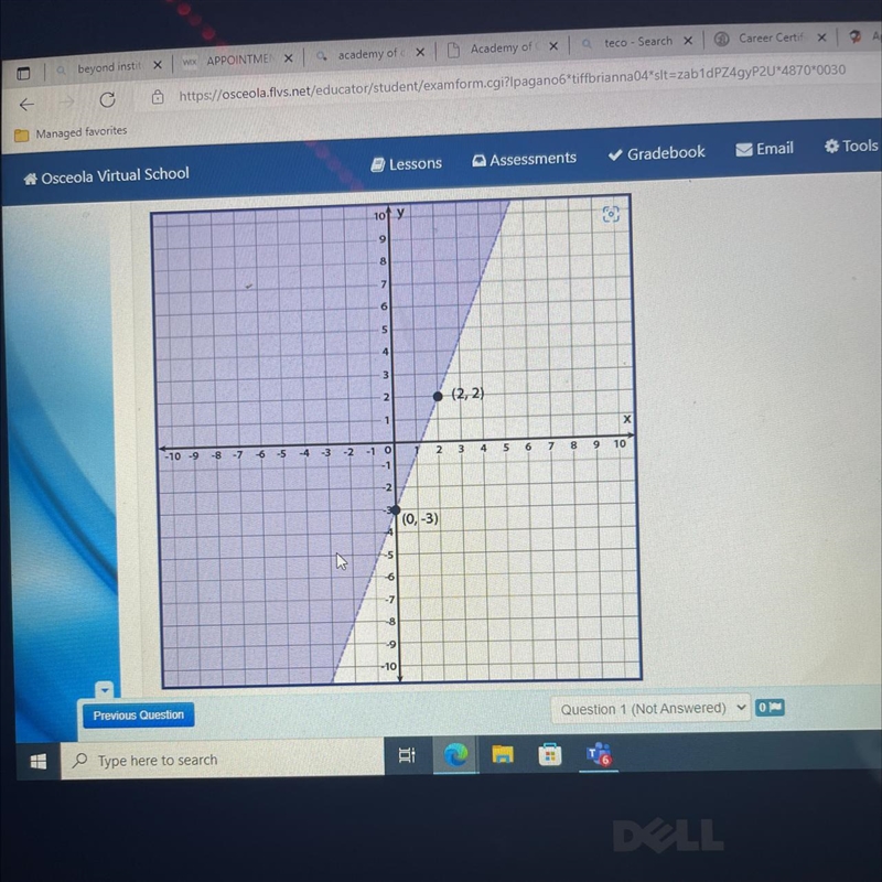 Write an inequality to represent the graph-example-1