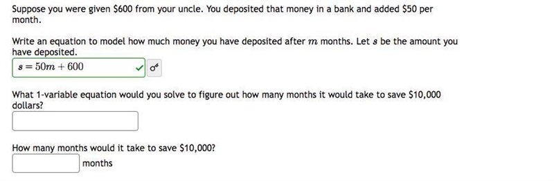 Suppose you were given $600 from your uncle. You deposited that money in a bank and-example-1