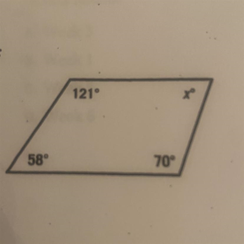 Find X: J:58 K:70 L:111 M:121-example-1