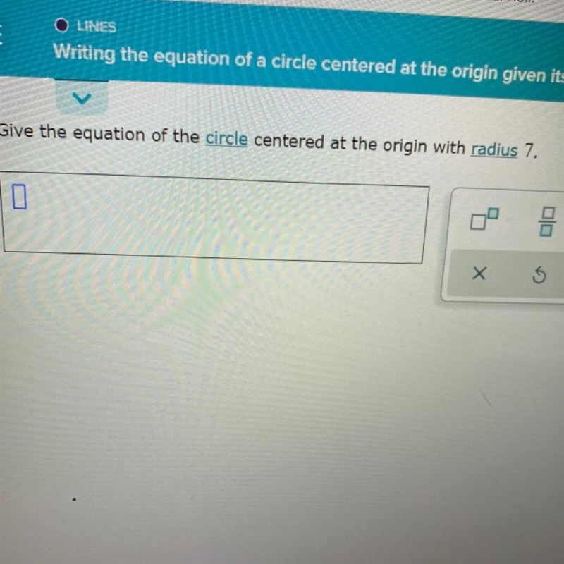 Riding the equation of a circle centered at the origin given it’s radius or appoint-example-1