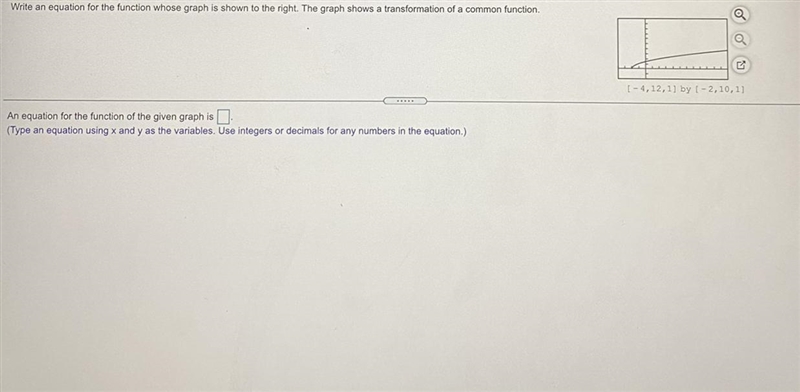 Write an equation for the function whose graph is shown to the right-example-1