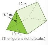 You want to wrap a gift shaped like the regular triangular prism shown. How many square-example-1