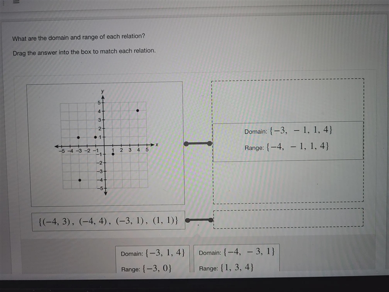 What are the domain and range of each relation?Just for the second one-example-1