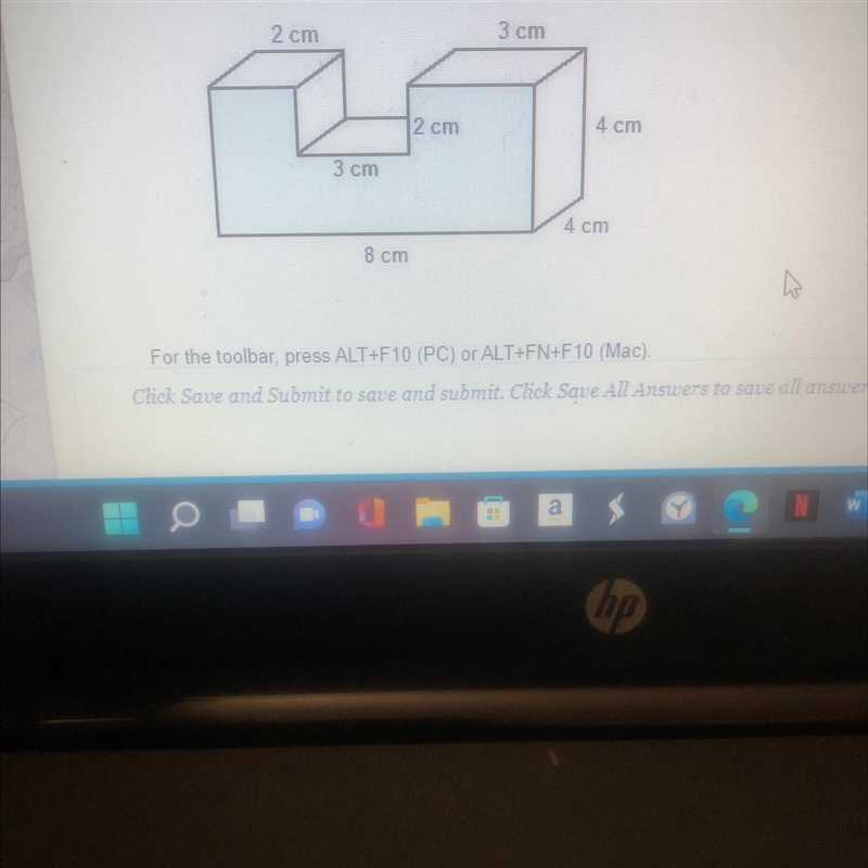 Calculate the volume of the composite solid . 2 cm 3 cm 2 cm 4 cm 3 cm 4 cm 8 cm-example-1