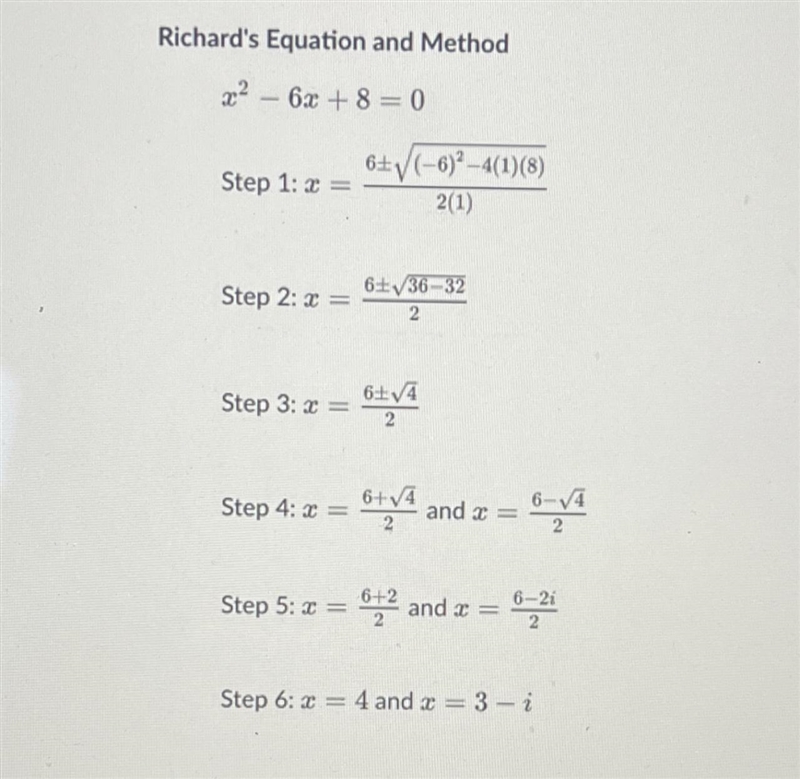 Explain What mistake Richard made and how he can fix it-example-1