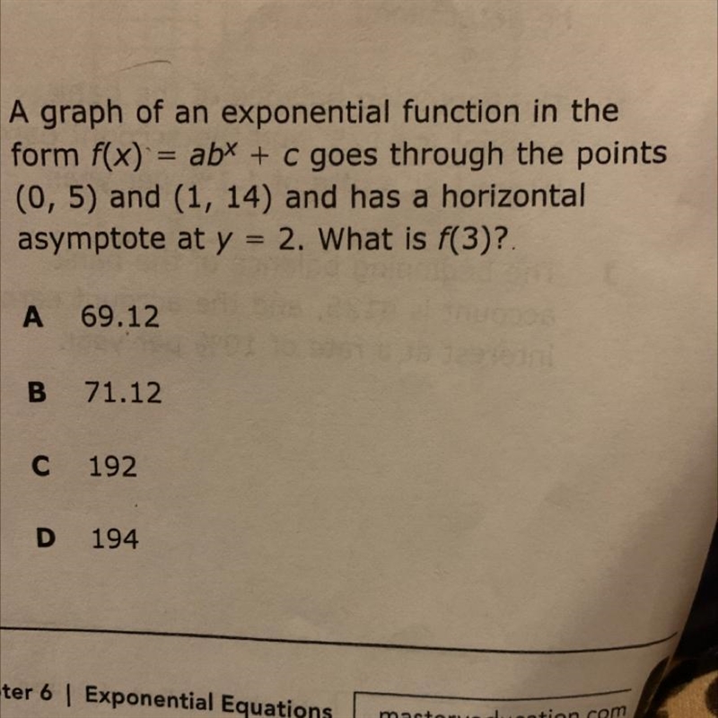 I need to know what was the horizontal asymptote at y=2 and what is f(3)-example-1