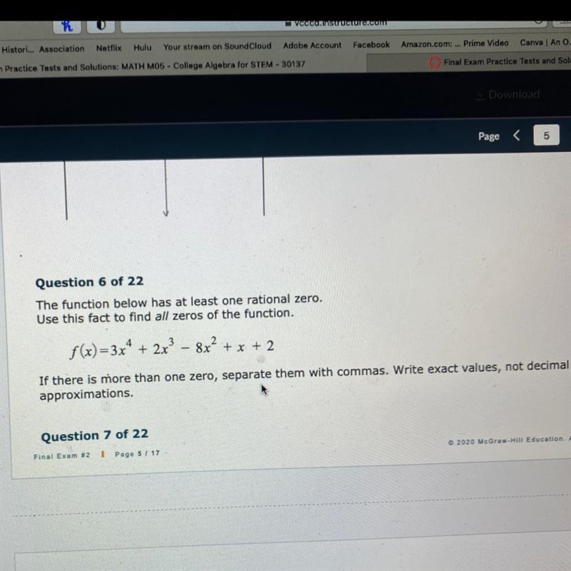 Use this fact to find all zeros of the function-example-1