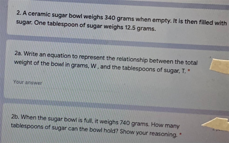 2a. Write an equation to represent the relationship between the totalweight of the-example-2