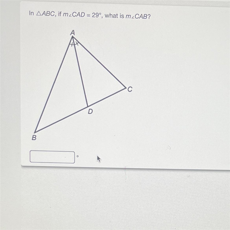 ABC, if m CAD = 29°, what is m&CAB? D-example-1