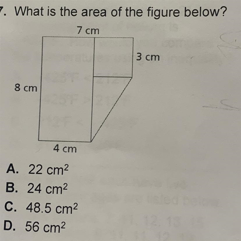 What is the area of the figure bellow?-example-1