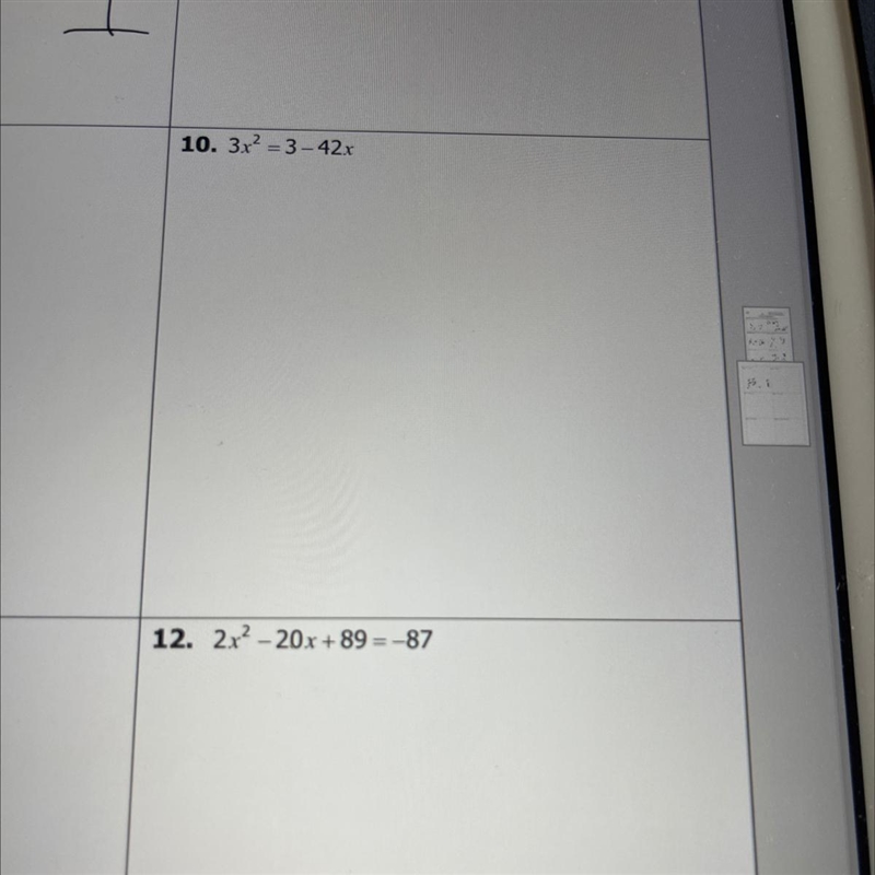 Please do number 12. Solve each equation by completing the square. Simplify all irrational-example-1