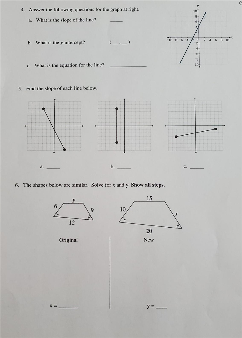 Answer the following questions for the graph at right.a. What is the slope of the-example-1