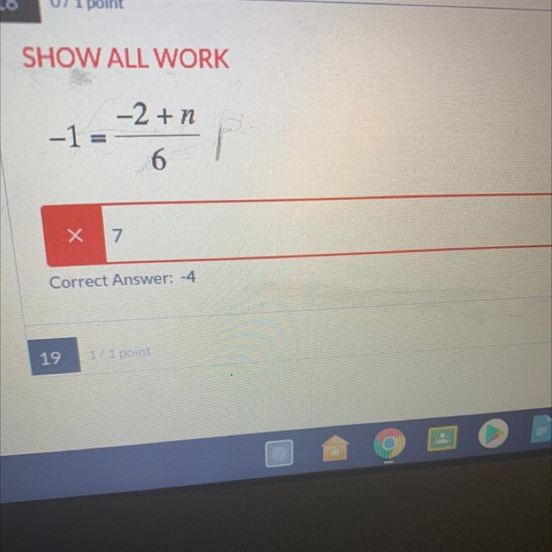 Hi can you help please?Why do we divide 6 by 6 and not do 6-6 to isolate n-example-1