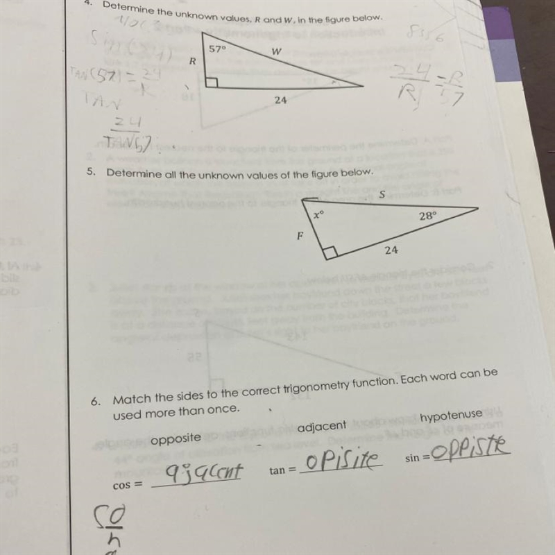 Determine the unknown values R and W in the figure below-example-1