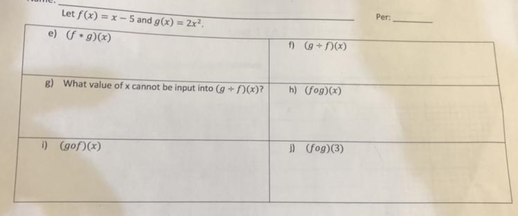 Write the function or evaluate for each of the below-example-1