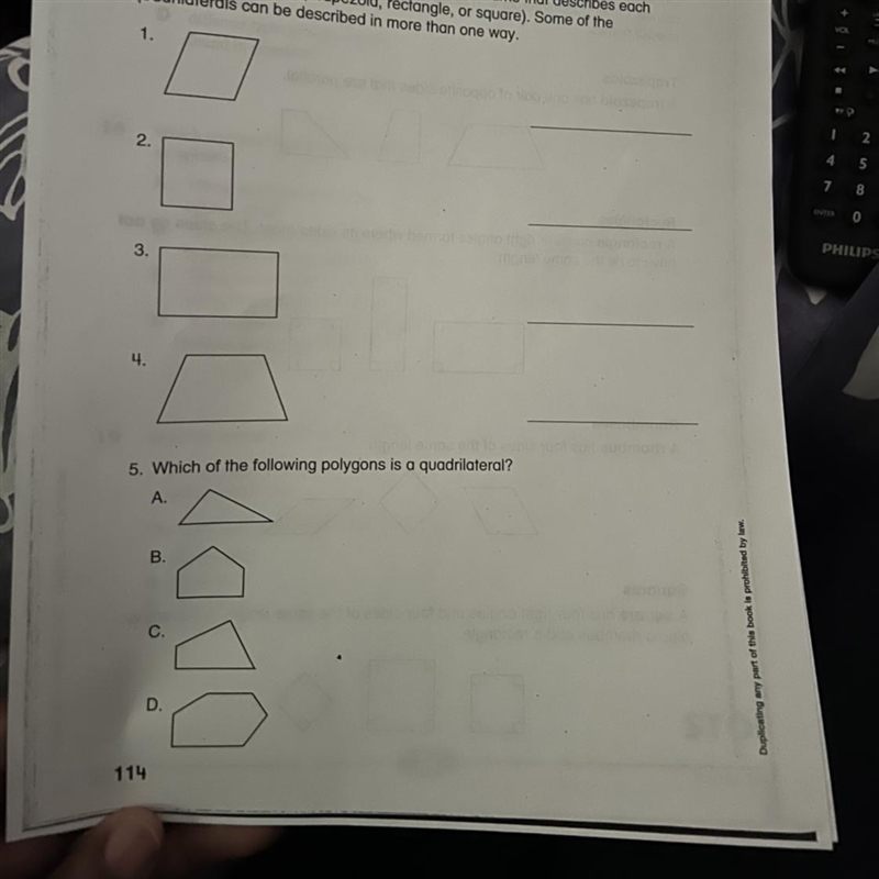 Which of the following polygons is a quadrilateral-example-1