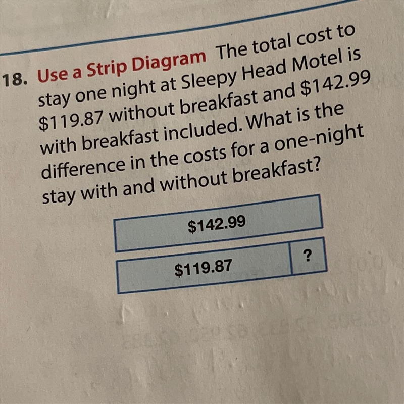 What is the difference in the costs for a one-night stay with and without breakfast-example-1