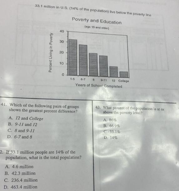 41. Which of the following pairs of groups shows the greatest percent difference? A-example-1