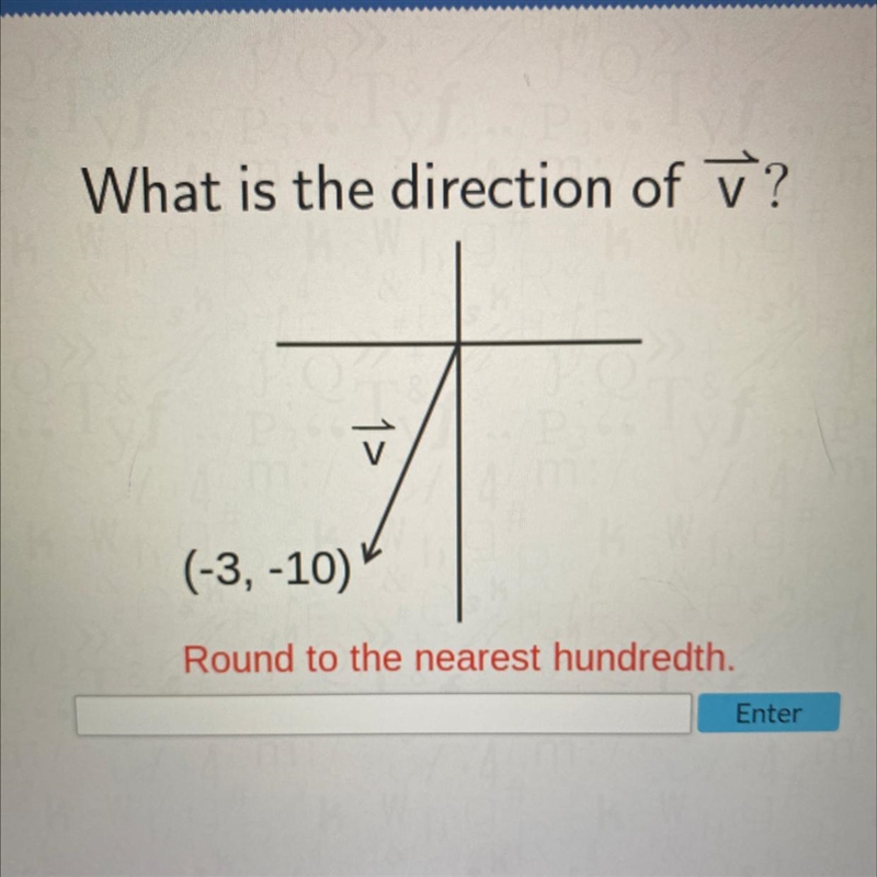 What is the direction of v round to the nearest hundredth-example-1