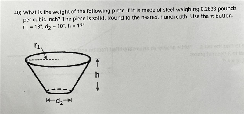 What is the weight of the following piece if it is made of steel weighing 0.2833 pounds-example-1