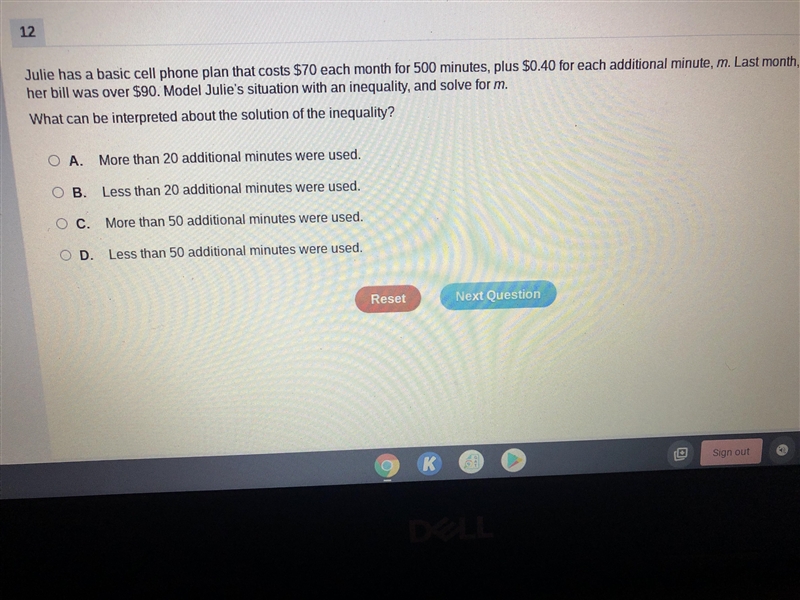 What can be interpreted about the solution of the inequality-example-1