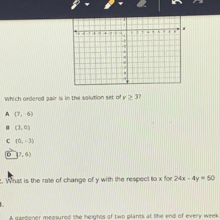 32. What is the rate of change of y with the respect to x for 24x - 4y = 50-example-1