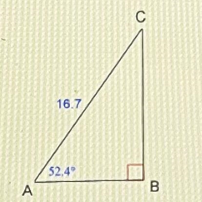 Solve the right triangle. Select the correct measure of each part of the triangle-example-1