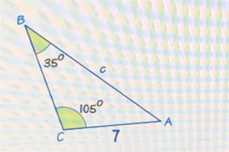 Can you help me with this problem? Find the area of the triangle. Round to the nearest-example-1