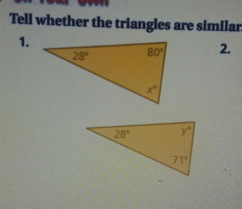 I have to find is they similar or not. help im lost-example-1