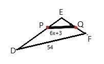 In triangle DEF, PQ is the midsegment, FInd the the value X A. 8.5 B. 17.5 C. 8 D-example-1