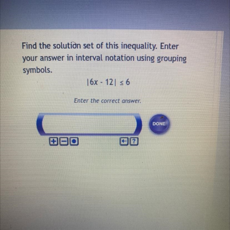 Find the solution set of this inequality. Enter your answer in interval notation using-example-1