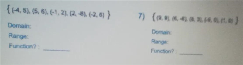 Find the domain and Range. Also, Compare and contrast these functionsThe first one-example-1