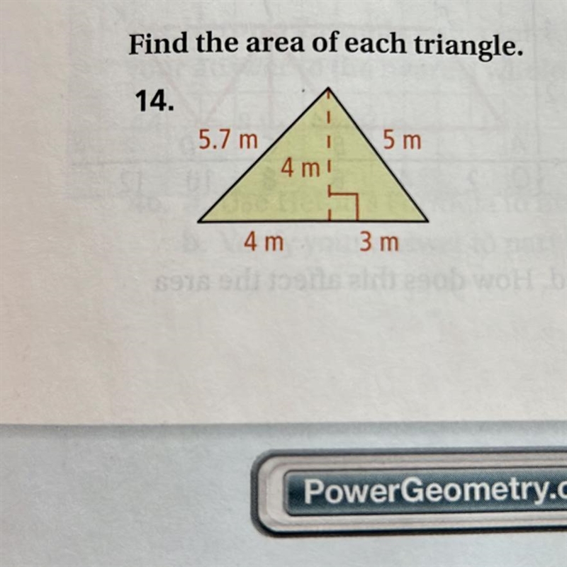 Find the area of each triangle-example-1