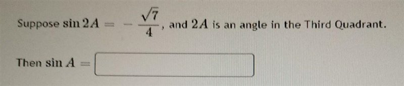 Hello can you help me with this trigonometry question and this a homework assignment-example-1