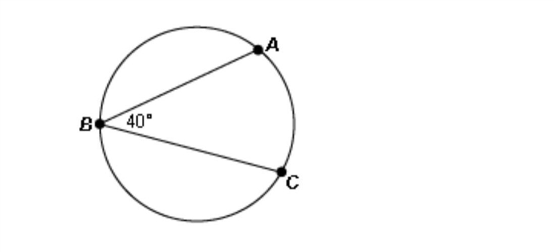 Part I: Using the relationship youestablished in Part I the arcABC = 280 find the-example-1