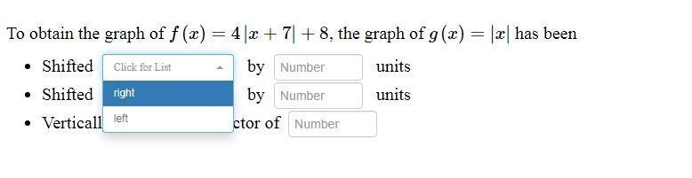 Analyze the graph of the function f(x)=4|x+7|+8 compared to the graph of the absolute-example-2