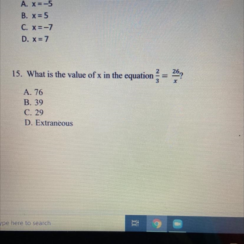 What is the value of x in the equation = 262WIN-example-1