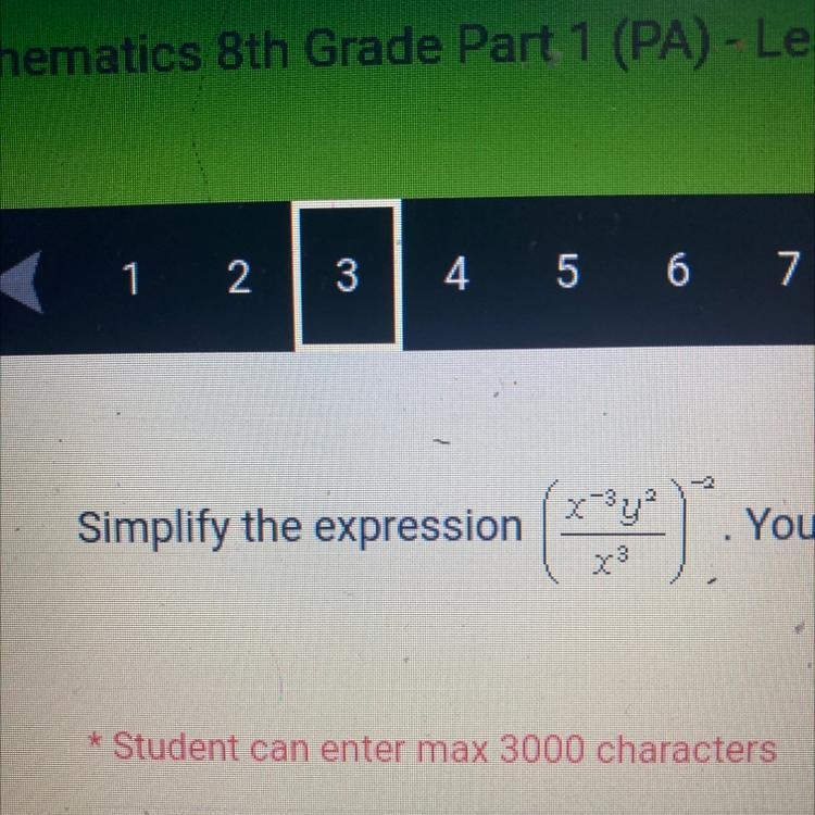 (X^-3y^2/x^3)^-2 Simplify the expression. Your final answer should use positive exponents-example-1