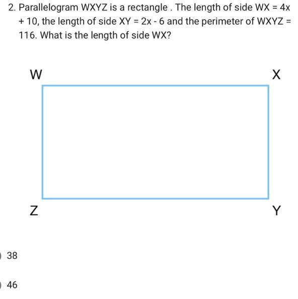 What is the correct answer to this question A. 38B. 46C:29D:58-example-1