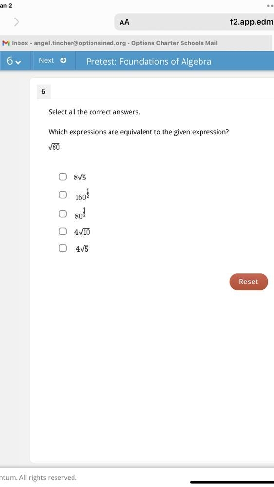 Which expression are equivalent to the given expression-example-1